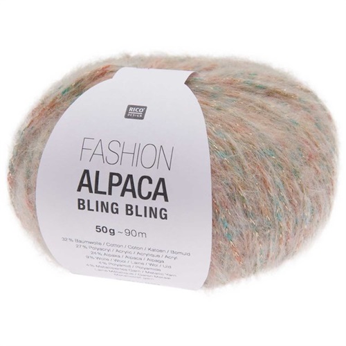 Fashion alpaca bling - Tykt garn med glimmer fra Rico Design